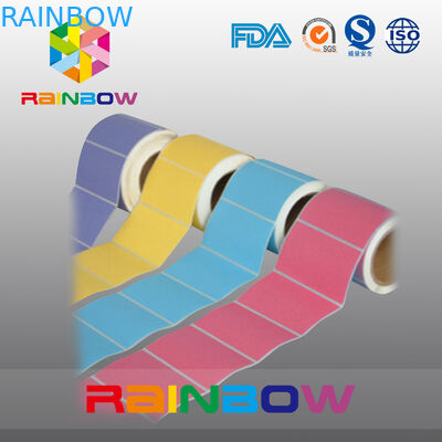 No Print White / Colorful Blank Paper Roll Plain Self Adhesive Label With Custom Size