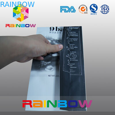 Customized Design Aluminum Foil Coffee Pouch / Side Gusset 5lb Coffee Bag With Valve