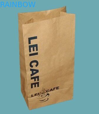 Craft Paper Bag Customized Paper Bags For Take Away Fast Food / Bread / Shopping Bag