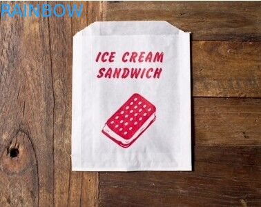 Customized Printing Peanut / Ice Cream Sandwich Packaging Food Paper Bag