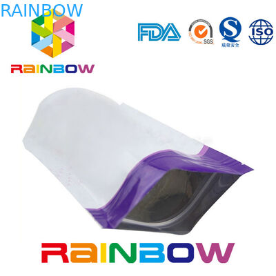 Glossy Stand Up Supplements Packaging Aluminum Foil Pouch Zip Lock Powder Bag