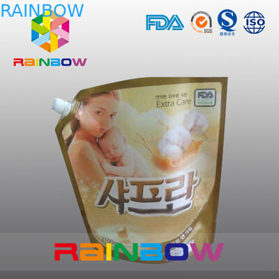 Custom Printed Food Grade Stand Up Spout Pouch Packaging For Babyfood / Milk