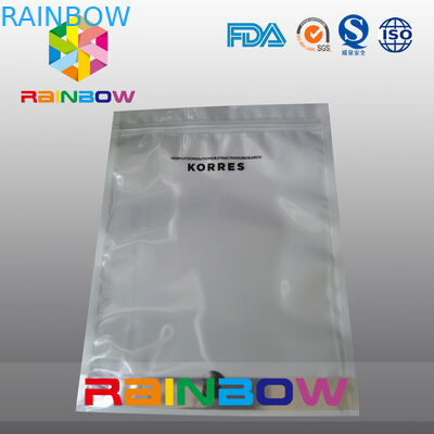 Font Anti Static Packaging Bag / Stand Up Pouch With One Side Transparent