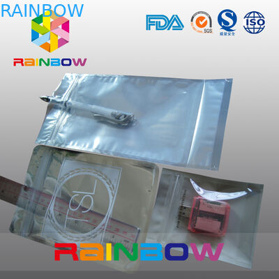 Customized Logo Transparent Front Poly Zipper Bag For Electronic Packing