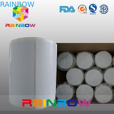 No Print White / Blank Paper Roll Plain Rectangle Shrink Sleeve Labels Custom Size