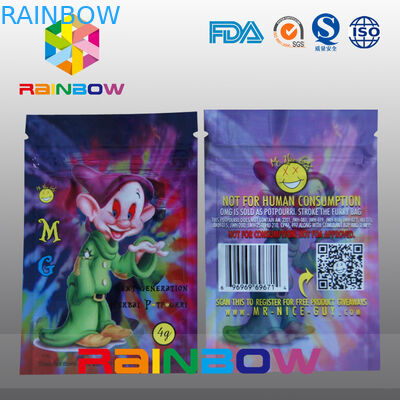 Custom Printing Logo M.G Herbal Incense k Bags 5g 4g Spice Smoke Bag