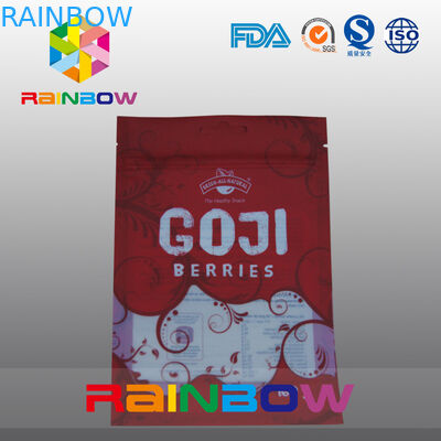 Red And White Mylar Plastic Window Bag With Zipper Top For Food / Fresh Pleeled Garllic