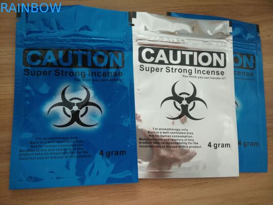 Caution Herbal Incense Packaging k Bags Spice Smoke Bag Accept Custom Own Logo