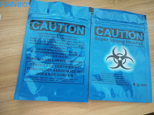 4gram CAUTION Spice / Smoke Potpourri Packaging Zipper Aluminum Foil Bag