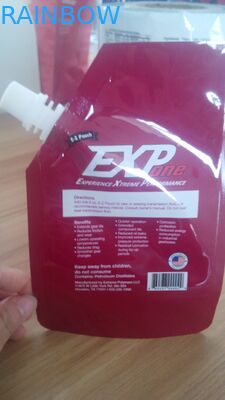 FDA Standard Red Liquid Packaging Plastic Bag / Flexible Stand Up Spout pouch