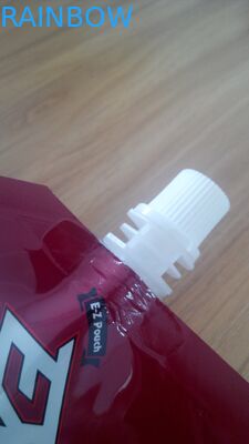 FDA Standard Red Liquid Packaging Plastic Bag / Flexible Stand Up Spout pouch