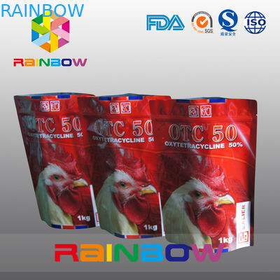 Stand Up Pet Food Pouch With Zipper / Plastic Food Grade Animal Tukey Food Bag