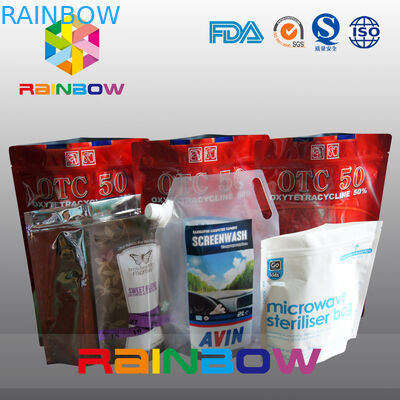 Stand Up Pet Food Pouch With Zipper / Plastic Food Grade Animal Tukey Food Bag