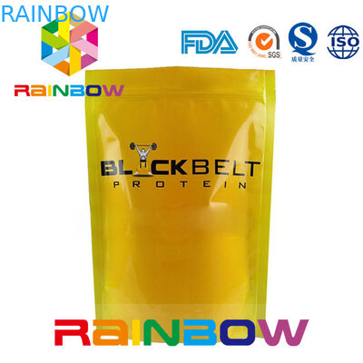 Glossy Stand Up Supplements Aluminum Foil Pouch Packaging Zip Lock Powder Bag