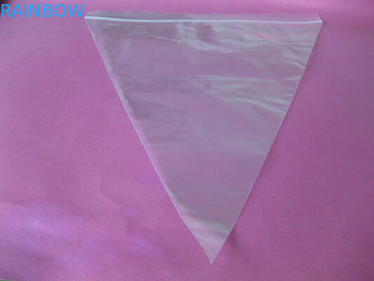 Plastic Pizza Saver Bag Triangle Shape Bag , Plain / Clear Grip Seal Bag