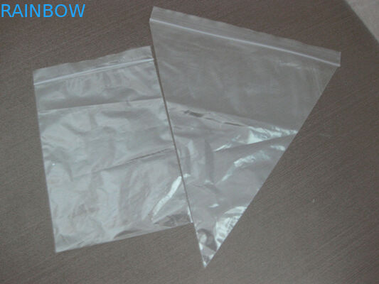 Plastic Pizza Saver Bag Triangle Shape Bag , Plain / Clear Grip Seal Bag