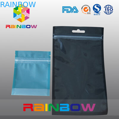 Stand Up Zipper Bag For Tea , Plastic Pouches Packaging Bottom Gusset Bags And Handle