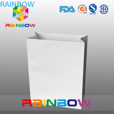 Pain Paper Bag Supermaket Shopping Bag For Food , Clothes Packing Bags