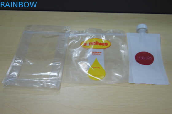 Resealable Food Grade Stand Up k Baby Food Side Spout Bags Custom Printed