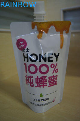 Stand Up Spout Pouch Packaging For Honey / Juice Spout Bag / Liquid Packing Bag