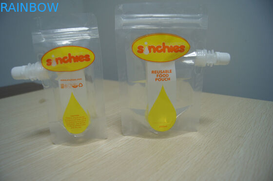 Stand Up Spout Pouch Packaging For Honey / Juice Spout Bag / Liquid Packing Bag