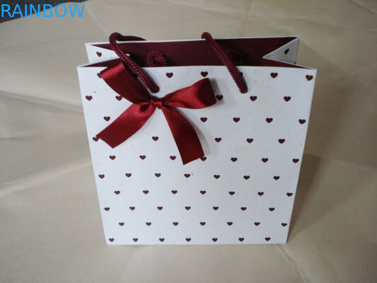 Recycled Flat Handle Brown Customized Paper Bags Gift / Shopping Kraft Paper Bag