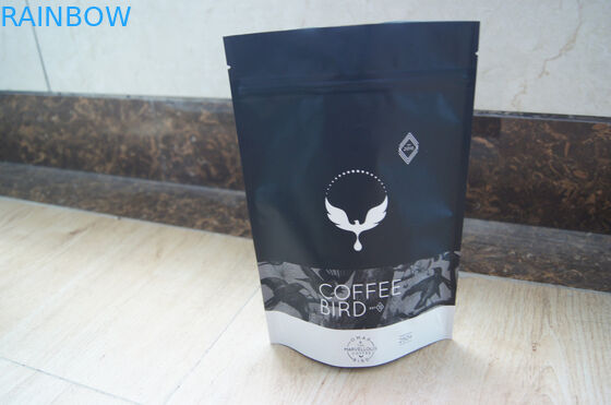 Laminated Matte Black Tea Bags Packaging Aluminum Foil Coffee Bags