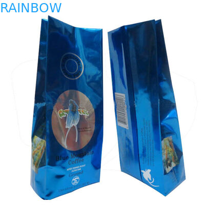 Custom Design Foil Coffee Bag With One Way Degassing Valve , Green / Black