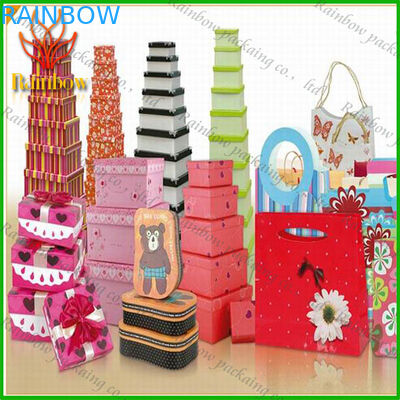 Pink and Orange Colorful Gift Box Paper Box Packaging Recycable Paper Box