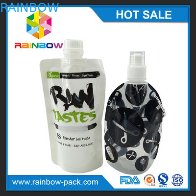 Stand Up Reusable Baby Food Spout Pouch Packaging with Zipper On The Top