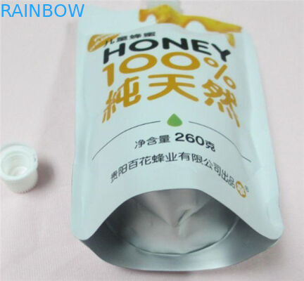 Liquid Plastic Packaging Bags For Drinking / Spout Pouch Packaging