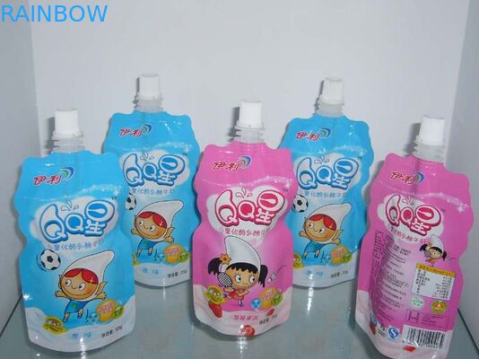 Green Blue Flexible Bag For Liquid / Plastic Bag For Liquid With Print Logo