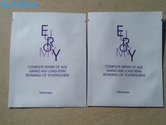 Mask facial aluminum foil pouch packaging with tear notch / hang hole