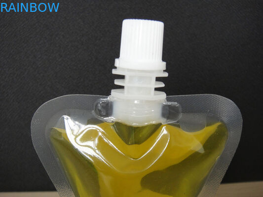 4oz 8oz 16oz 32oz PA/PE Stand up Transparent  Spout Bag for Wine Packaging