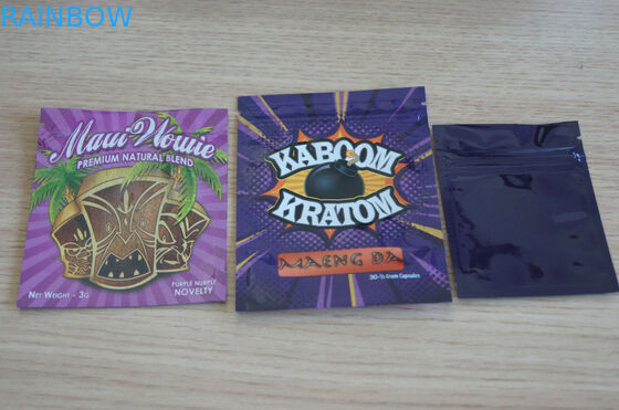 Chemicals three side seal maeng da kratom k packaging bags