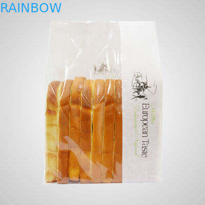 White Kraft Paper Bag For Bread / Stand Up Pouches With Mylar And Clear Window