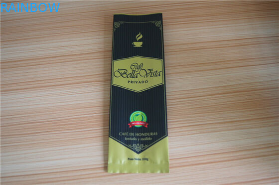 Matt Aluminum Foil Side Gusset Foil Pouch Packaging Quad Seal Packaging Bag