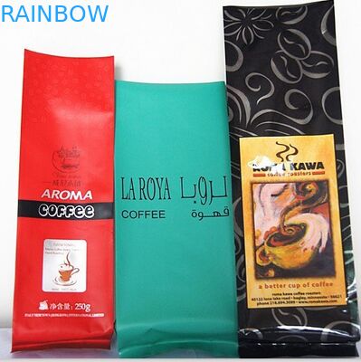 Matt Aluminum Foil Side Gusset Foil Pouch Packaging Quad Seal Packaging Bag