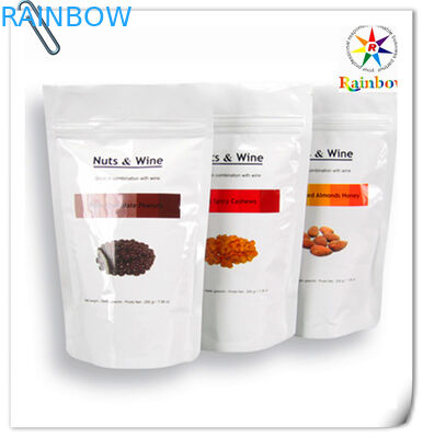 Black Stand Up Matt Kraft Foil Pouch Packaging with Zip Lock / Tear Notch