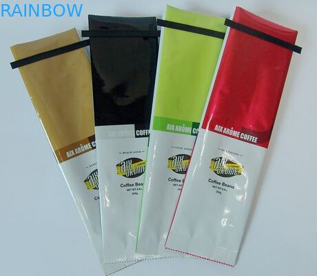Customized Coffee / Tea Kraft Side Gusset Aluminum foil Kraft Paper Food Bag