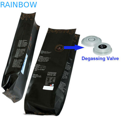 Aluminum Foil Pouch Packaging Side Gusset Quad Seal Packaging Coffee Bag with Valve 