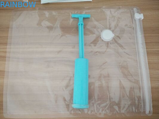Design Printing / Size Plastic Vacuum Storage Bag With Manual Air Pump