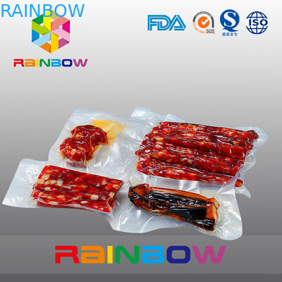 Food Grade NY PE Clear Vacuum Seal Food Packaging Bag With Air Pump