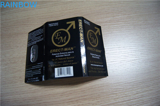 Sex Enhancement Pill Packaging Display Box and Blister Card ERECT-MAN Paper Card