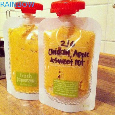 FDA certification reusable liquid food spout pouch with leakproof