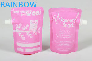 FDA certification reusable liquid food spout pouch with leakproof