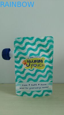 Customized 5oz BPA Free Stand Up  Baby Food Pouch with k