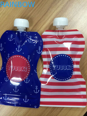 Leakproof  Reusable Baby Food Pouches with Bottom Double Zipper