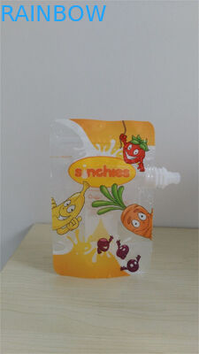 Food Grade Stand Up Spout Pouch for Baby Food,Beverage,Juice with Zipper& Side Spout 
