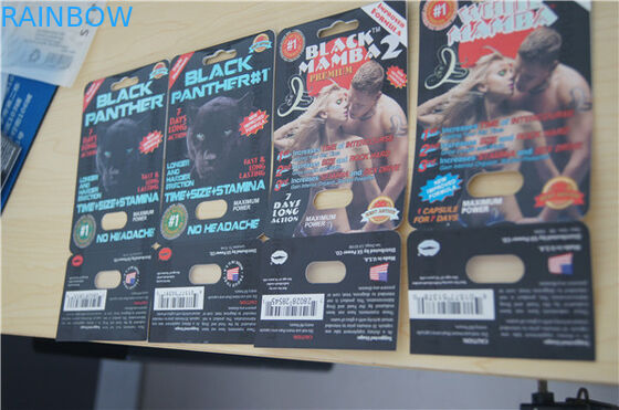 black panther black mamba 1 black mamba 2 Blister Card Packaging Sexual Pills Packaging